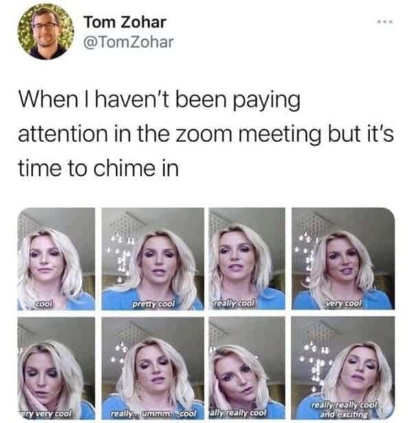 zoom call work meme