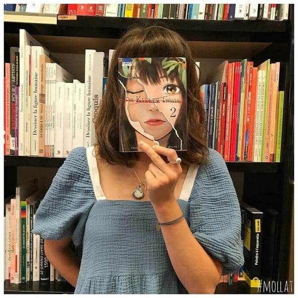 Bookface challenge, librarians and booksellers on instagram and Facebook, fun photos of books, literature porn, lit, reading, cool pics, cute, funny, faces, book covers