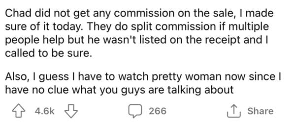 Jewelry store cheap customers, chad story, story on reddit about diamond ring shopping goes viral, petty revenge, Reddit