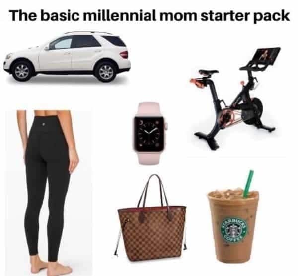 basic millennial mom starter pack
