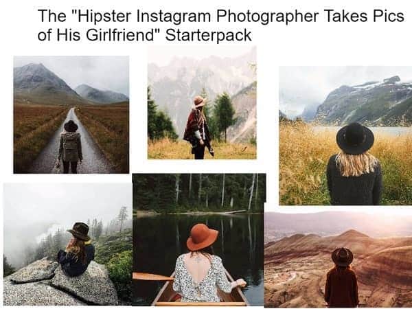 hipster girlfriend starter pack