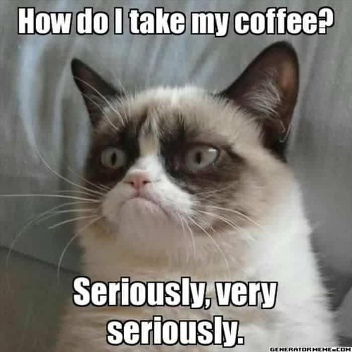 taking coffee seriously meme