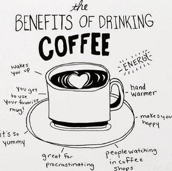 benefits of drinking coffee meme