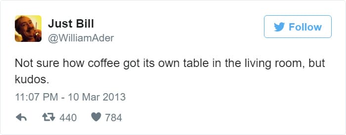 coffee table tweet meme