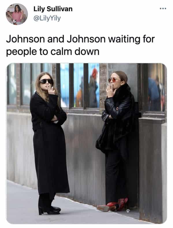 Funny memes about the Johnson and Johnson vaccine, J and J, Johnson vaccine, covid jokes, blood clots, pause on coronavirus vaccine, funny tweets, twitter memes, joke, lol