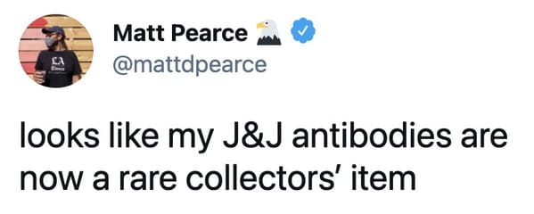 Funny memes about the Johnson and Johnson vaccine, J and J, Johnson vaccine, covid jokes, blood clots, pause on coronavirus vaccine, funny tweets, twitter memes, joke, lol