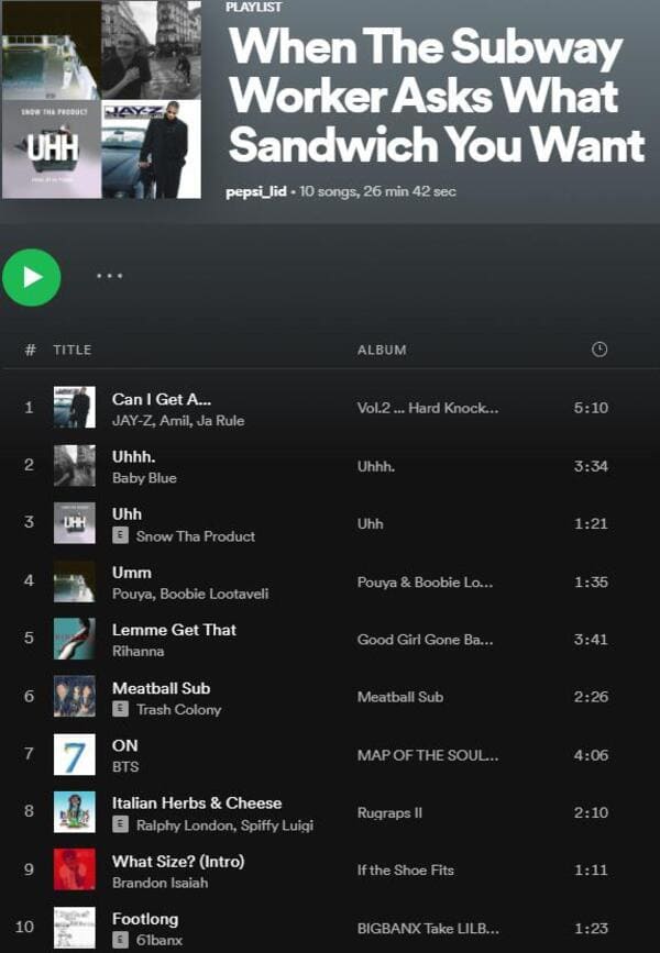 weird spotify playlists
