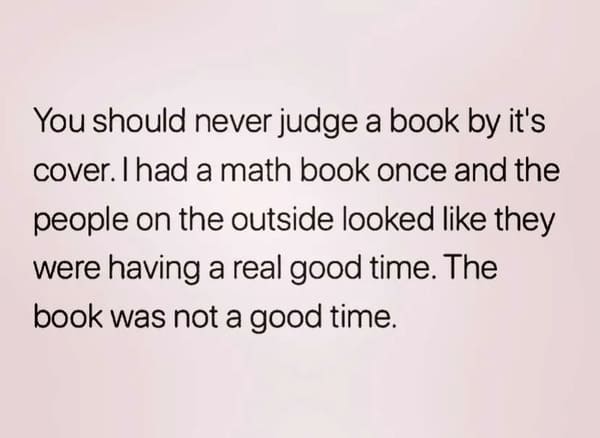 math meme - math book