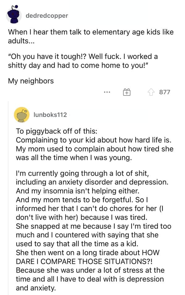 signs of bad parenting reddit